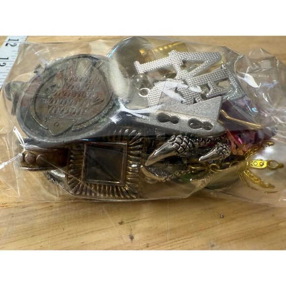 Chunky Mixed Pendant Lot, Wearable or Craft, Mixed Metal, Boho, Gypsy, Eclectic, - Picture 6 of 9